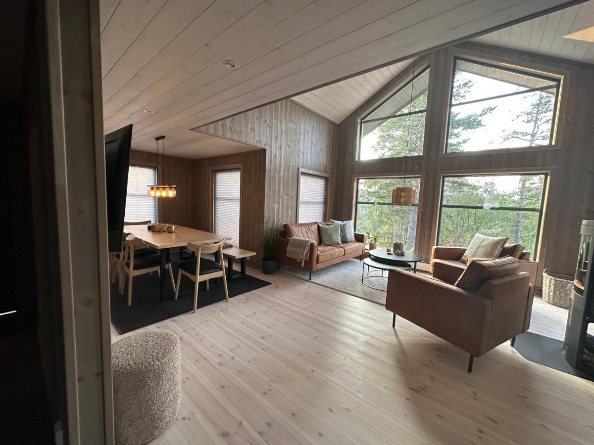 Modern Northern Lights Cabin Drangedal Exteriör bild