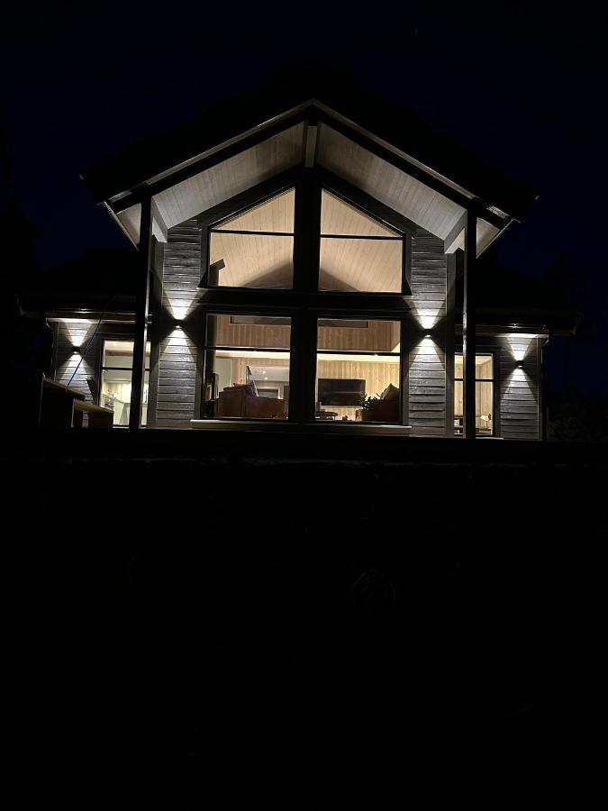 Modern Northern Lights Cabin Drangedal Exteriör bild