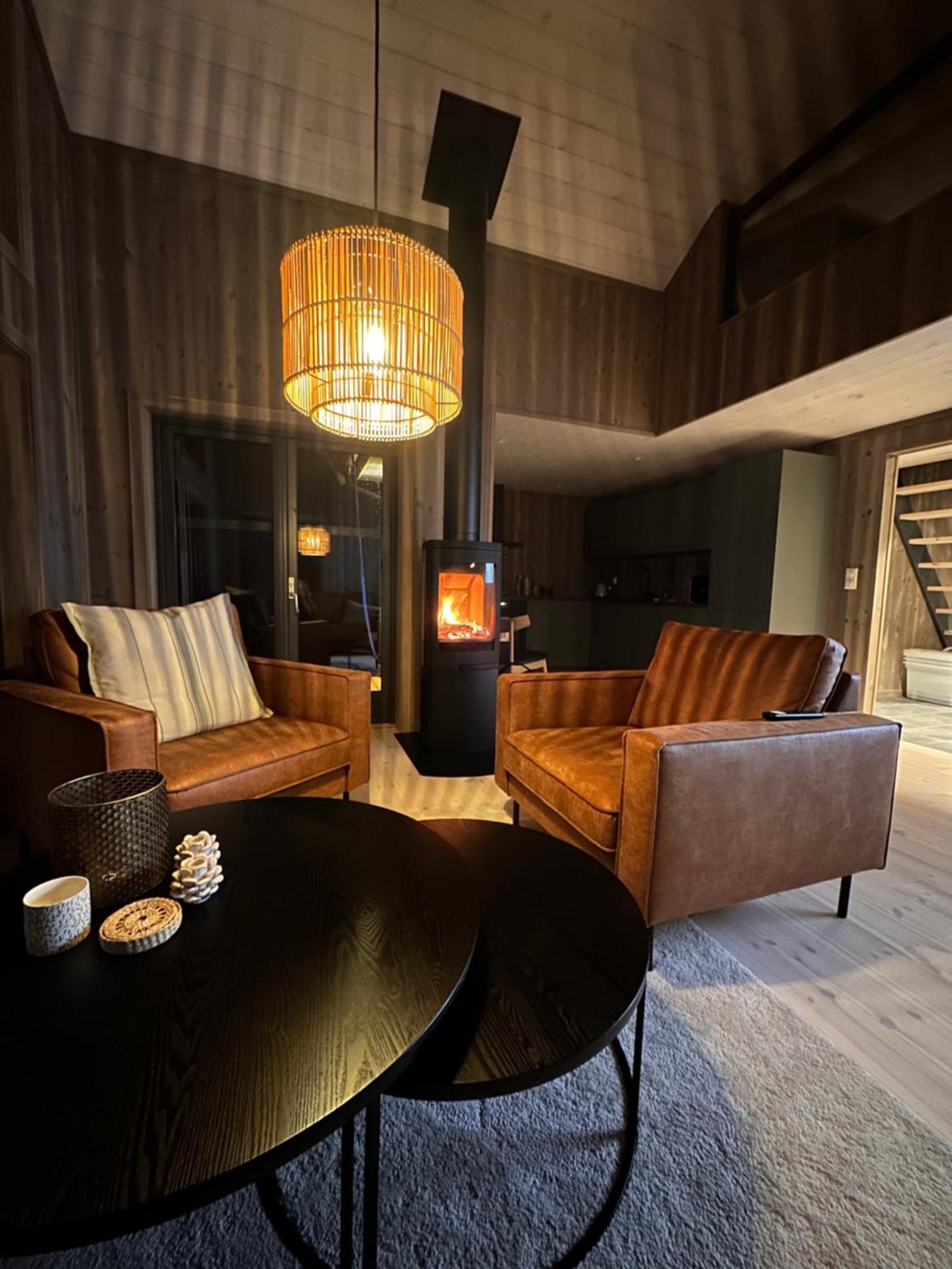 Modern Northern Lights Cabin Drangedal Exteriör bild