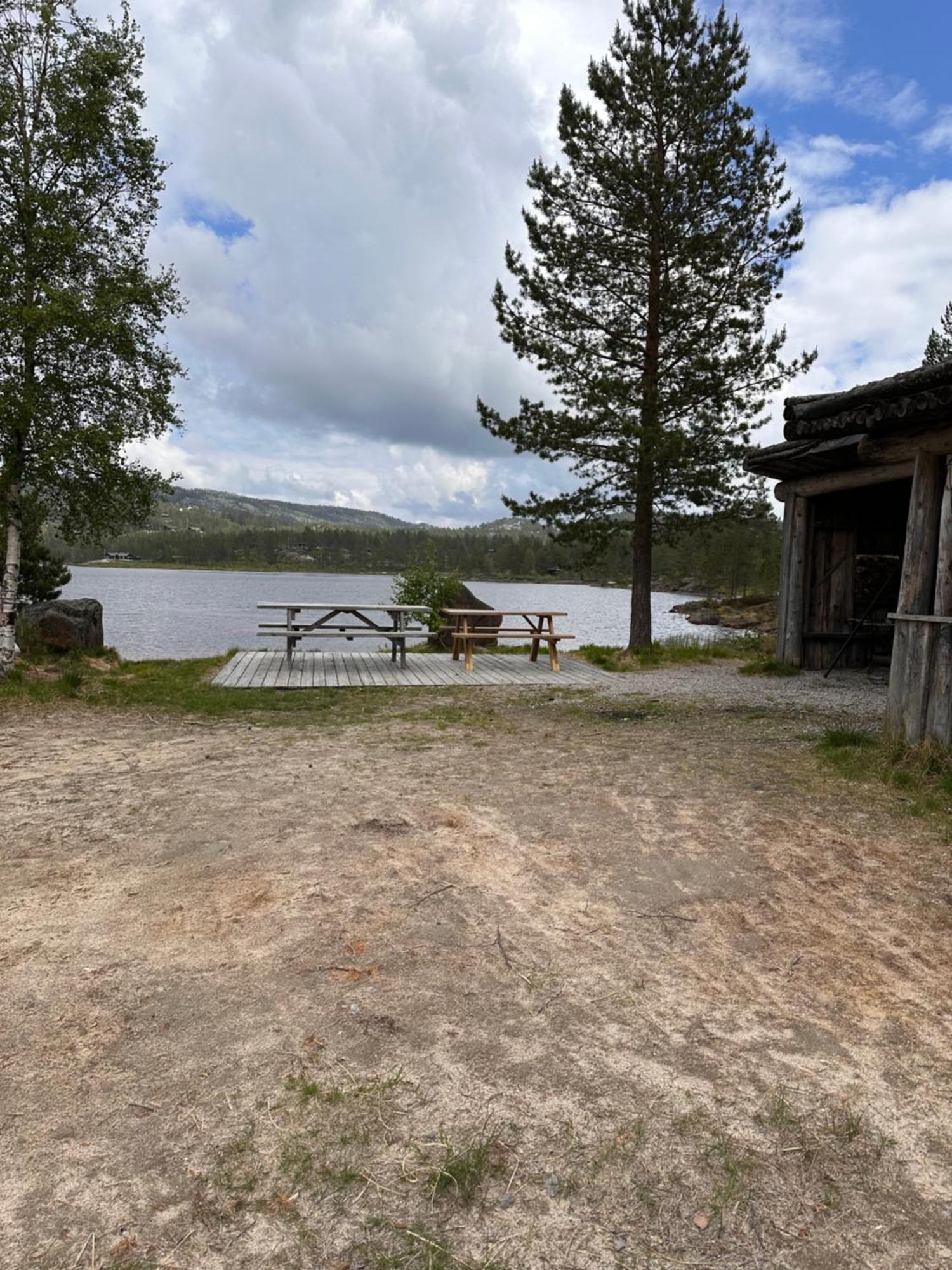 Modern Northern Lights Cabin Drangedal Exteriör bild