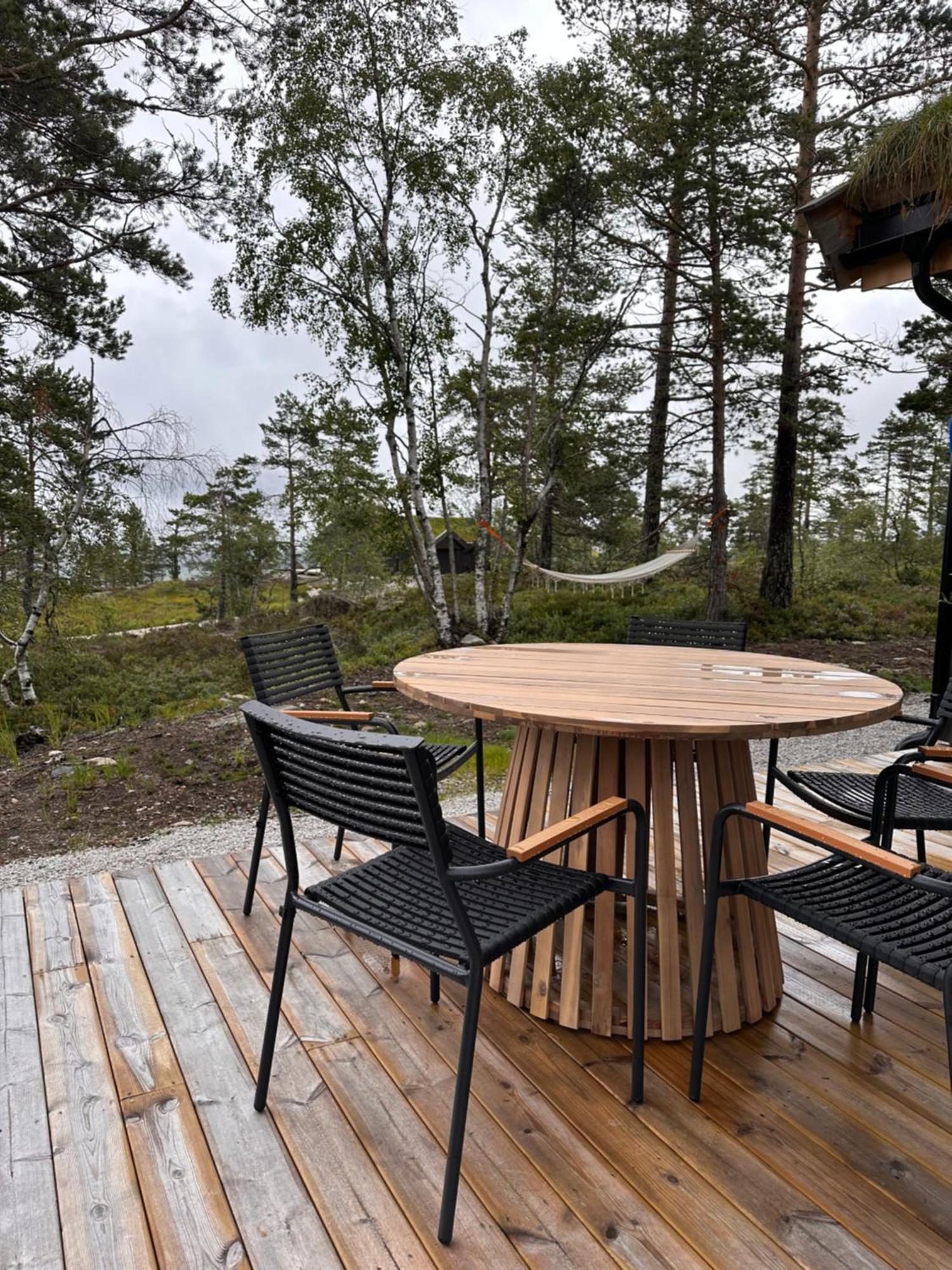 Modern Northern Lights Cabin Drangedal Exteriör bild