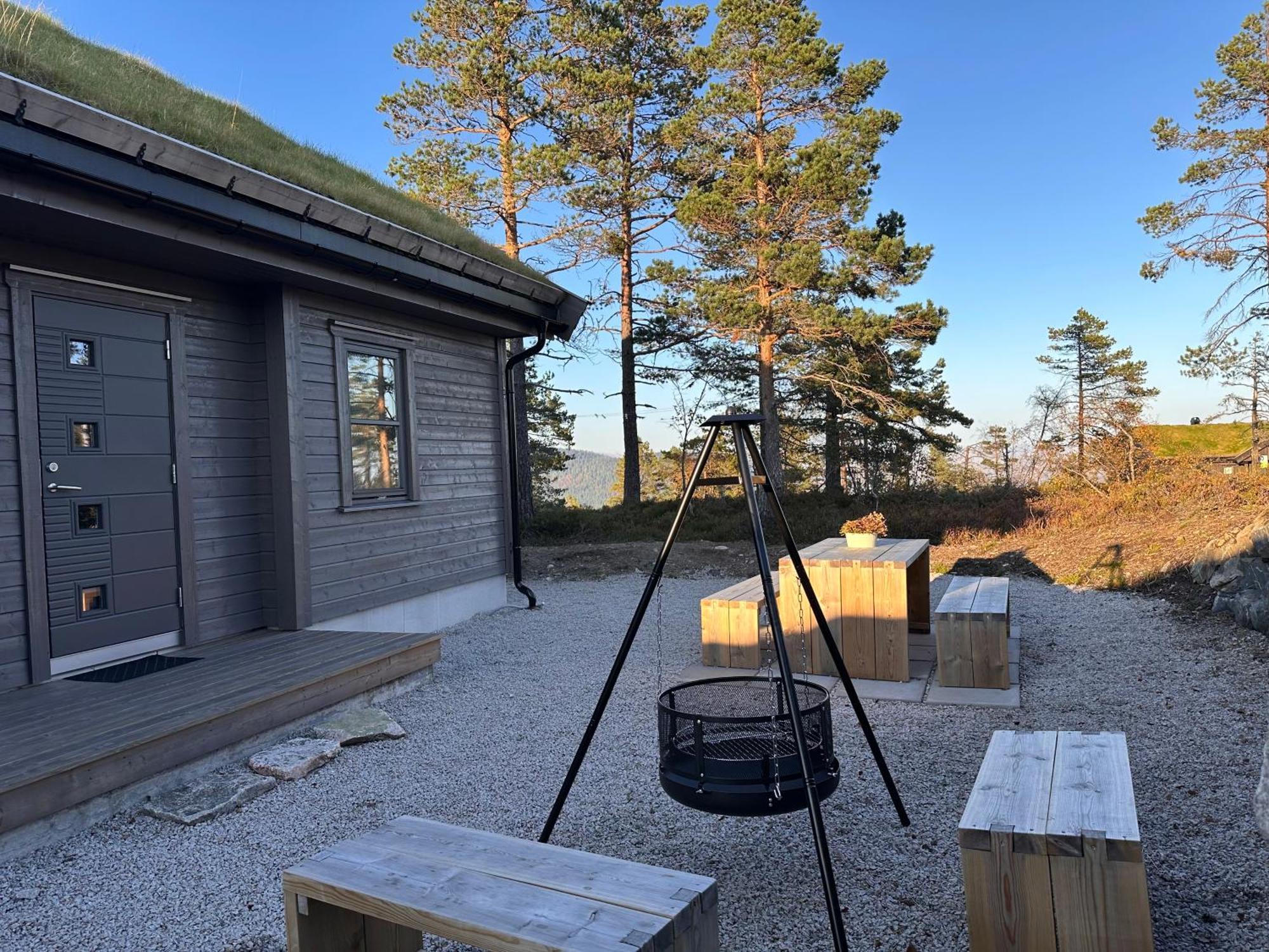 Modern Northern Lights Cabin Drangedal Exteriör bild