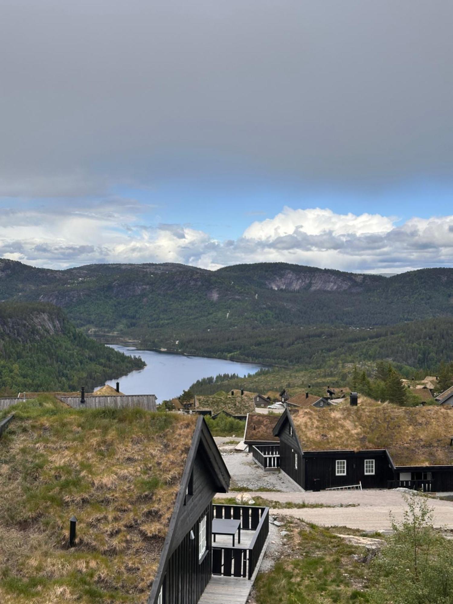 Modern Northern Lights Cabin Drangedal Exteriör bild