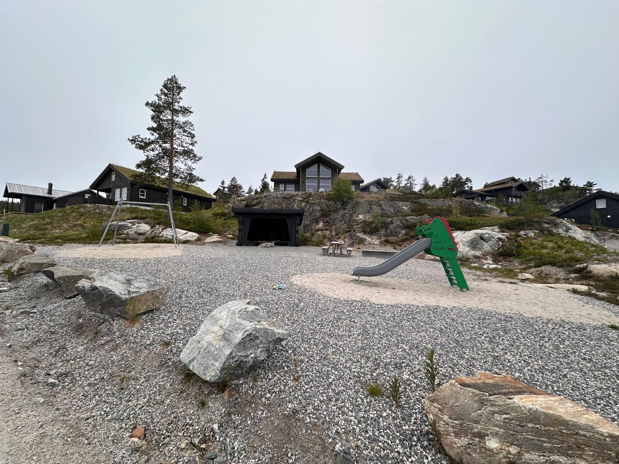 Modern Northern Lights Cabin Drangedal Exteriör bild